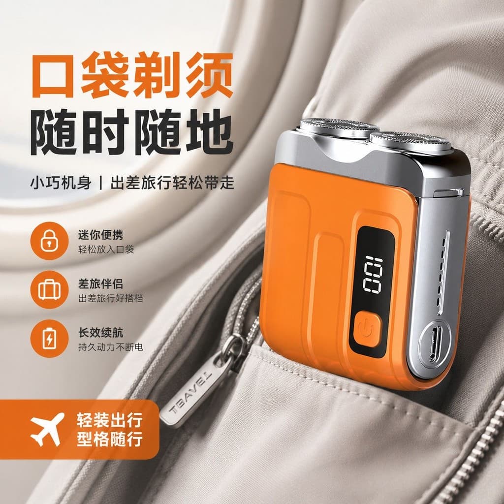 barbeador eletrico masculino Barbeador elétrico masculino 2026 novo estilo barbeador pequeno canhão de aço Mini viagem p