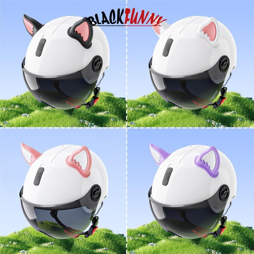BLACKFUNNY 2 Pçs Capacete Da Motocicleta Orelhas De Gato Motocross Do Carro Elétrico Acessórios Estilo Condução Decroati