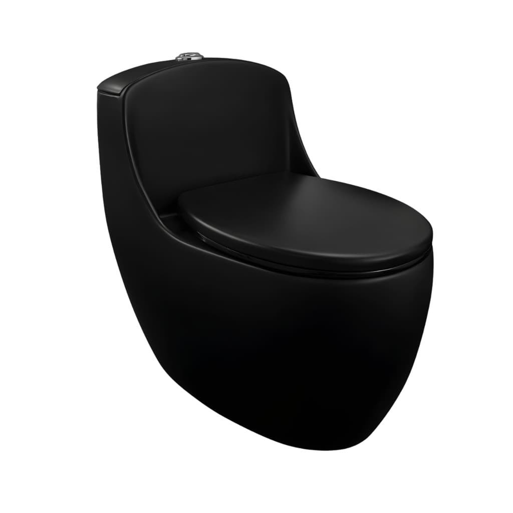 Vaso Sanitário Monobloco Caixa Acoplada Veneza Preto Premium