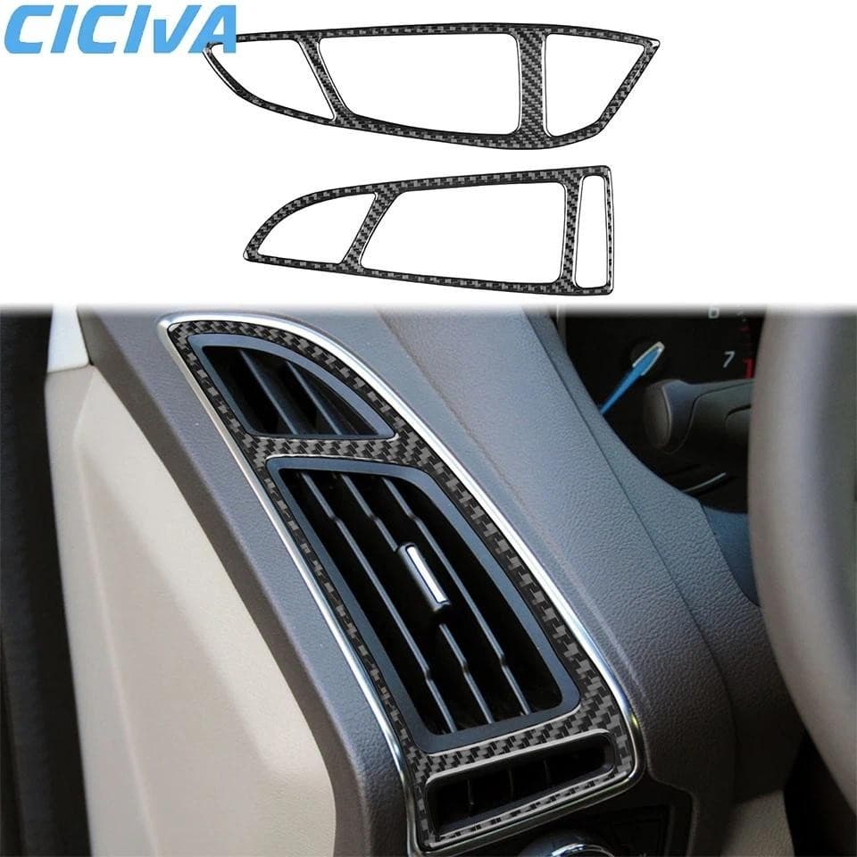 Para Ford Focus 2012-2018 Saída De Ar De Fibra De Carbono Em Ambos Os Lados Guarnição Acessórios Interiores Do Carro Ade