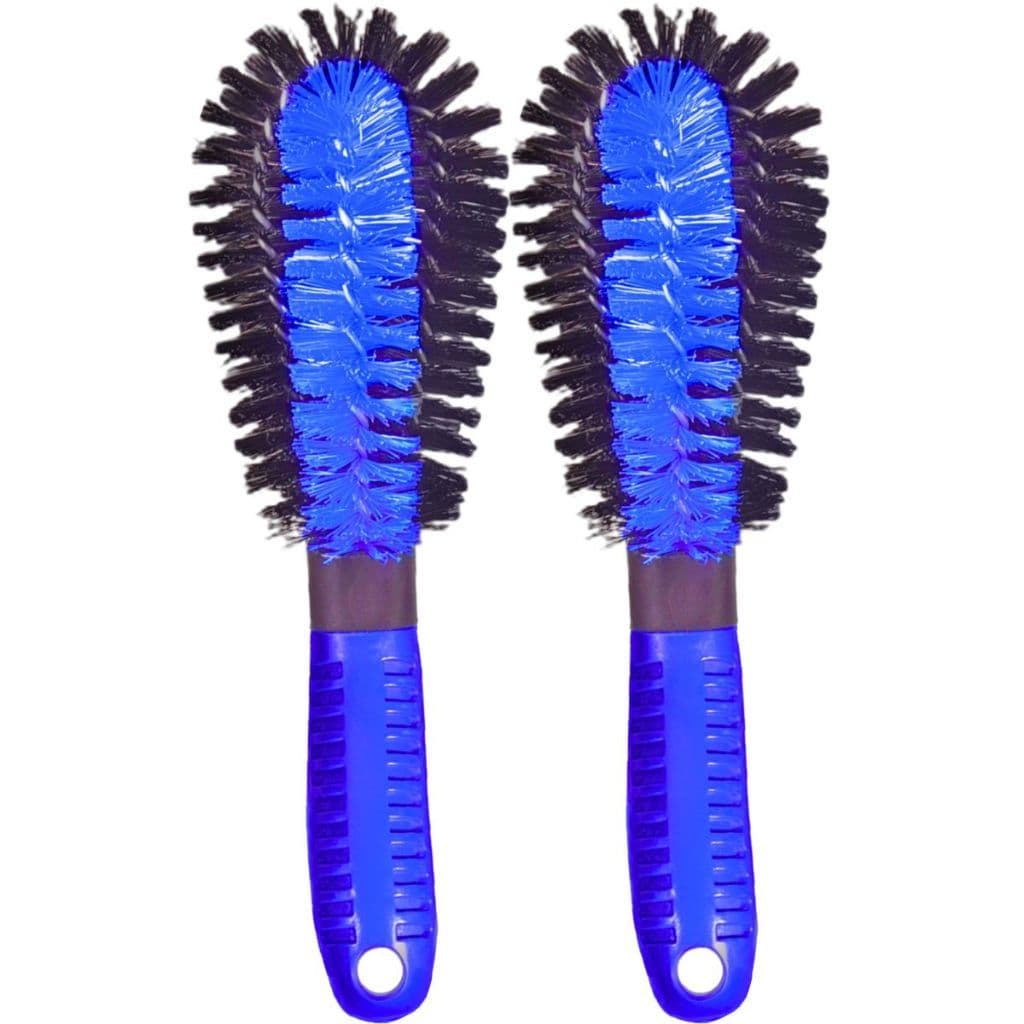 Kit 2 Escovas Limpeza de Furo de Rodas Automotiva Resistente Limpeza Pesada Uso Carro Moto Caminhão