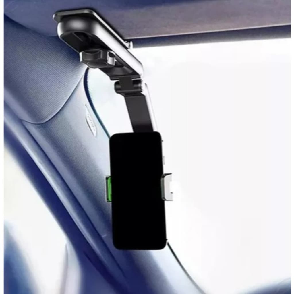 Suporte Veicular Viseira Sol Para Celular Universal Cor Preto Rotação 360º  C632
