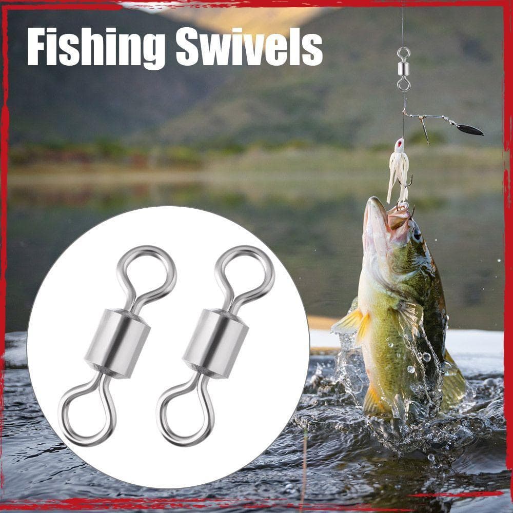 100 Pçs/Lote Conector De Pesca Barril De Rolamento Durável Acessórios De Equipamento Anel Sólido