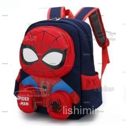 Mochila Infantil de Grande Capacidade do Personagem Super-Herói Homem-Aranha da  1-8 Anos/Mochila Escolar Universa