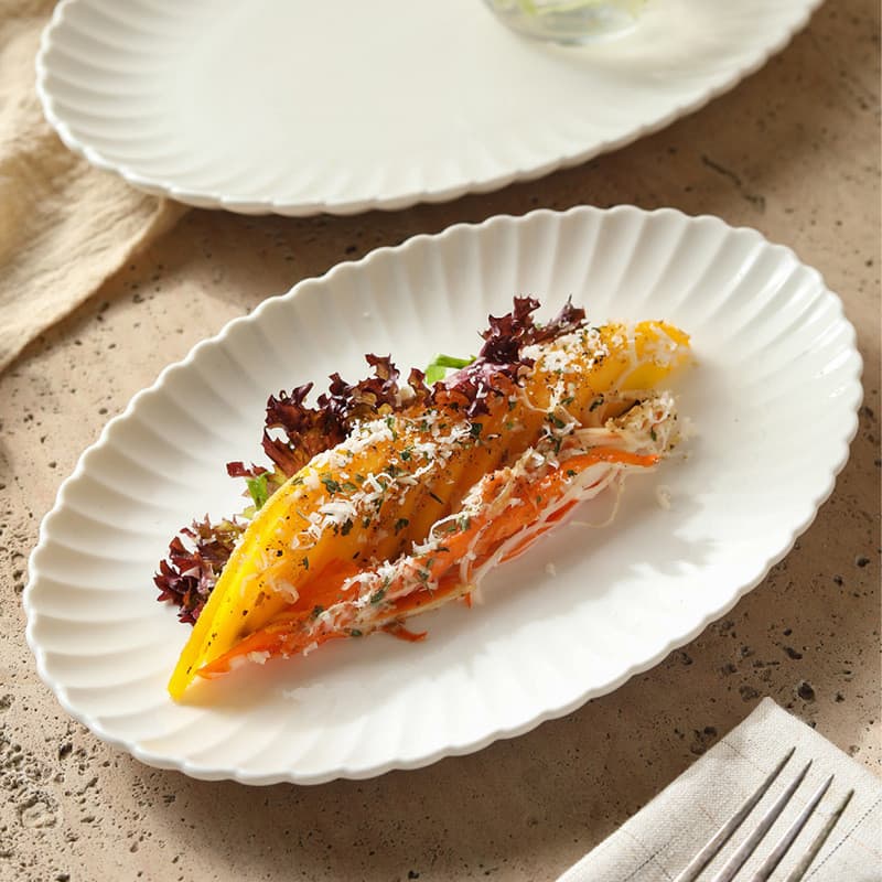 Prato de peixe com padrão de crisântemo, prato de peixe cozido no vapor doméstico, prato Oval de cerâmica, restaurante,