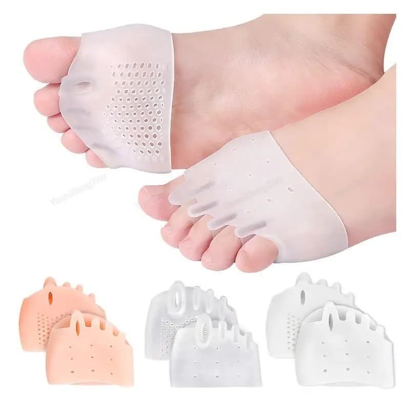 Almofadas para o Antepé, Palmilhas Ortopédicas de Silicone Confortáveis, Separador de Dedos, Produtos para Cuidados com