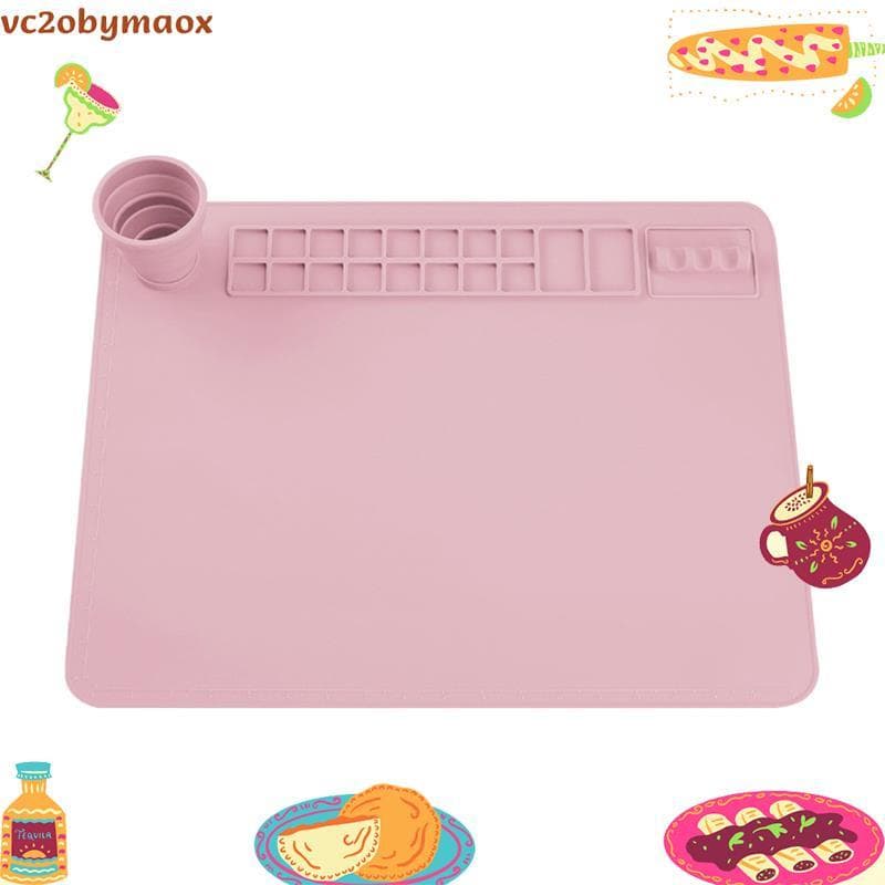 Tapete De Pintura De Silicone 20 " X 16 " , Arte Com Copo Dobrável , Suporte De Pincel E Tinta Para Artesanato Infantil