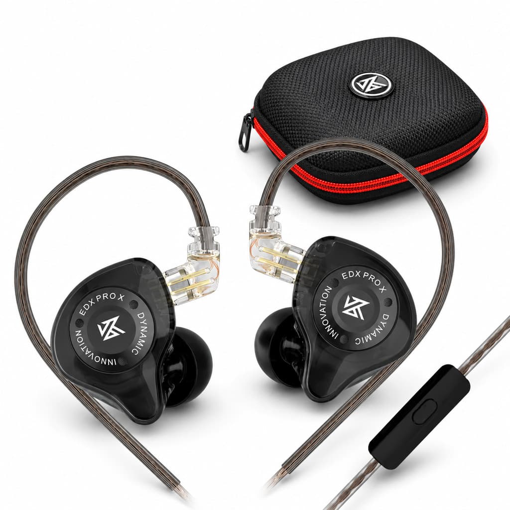 KZ EDX Pro X com Microfone Fone de ouvido Gamer + Case KZ