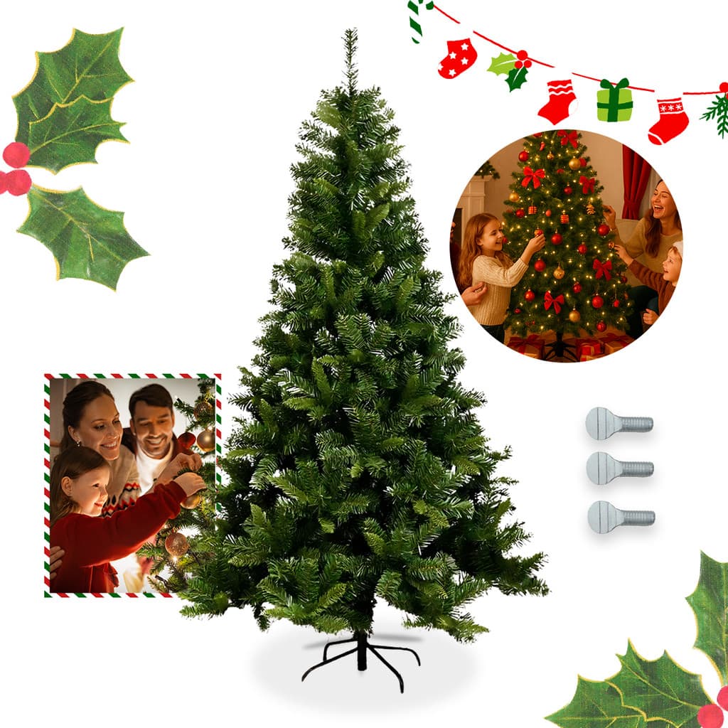 Árvore Natal Verde 150cm/180cm/210cm/240cm Galhos Decoração Natalina Pinheiro Pinheirinho Premium