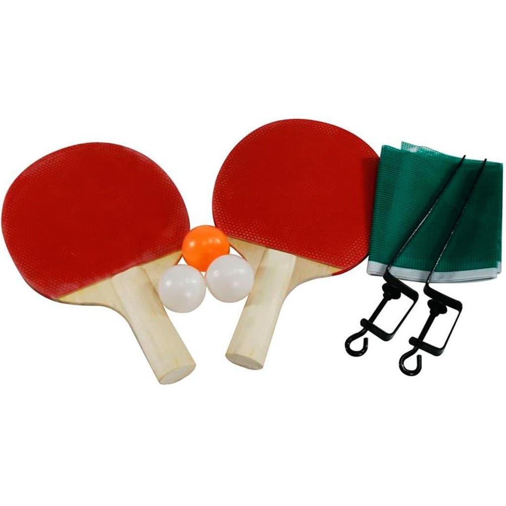 Kit Ping Pong 2 Raquete 3 bolinhas e rede tênis de mesa profissional ergonômico emborrachado