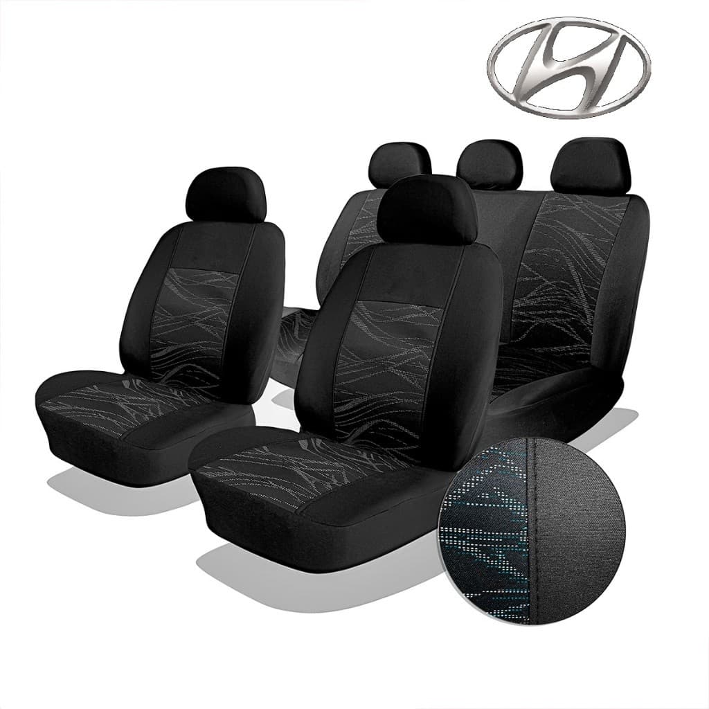 Capa de Banco Hyundai Premium Tecido Automotivo Grosso HB20 Creta i30 Sonata Santa Fé ix35 Azera Tucson