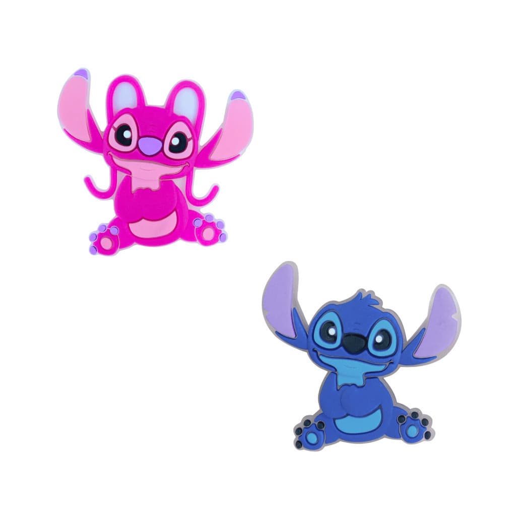 Kit 5 ou 10 Unidades - Aplique Emborrachado Personagem Stitch e Angel