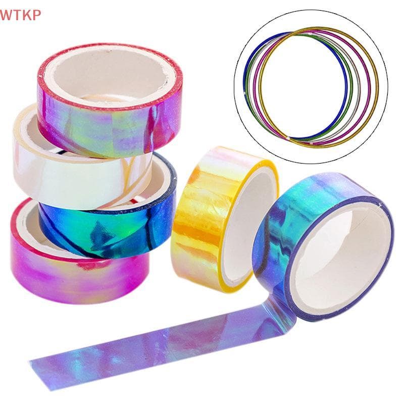 Quente 500cm Holográfico RG Prismático Glitter Fita Aros Vara Ginástica Rítmica Anel Decoração Equipamentos De Fitness D
