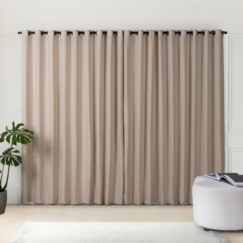 Cortina Sala Estar Quarto Tecido Rústico Luxo Fio Tinto Premium 2,70m x 2,30m Ótimo Caimento