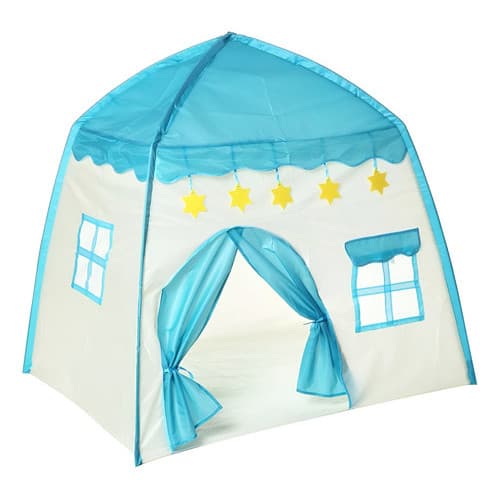 Toca Barraca Infantil Tenda Casinha Cabana Dobravel Azul - Azul-celeste