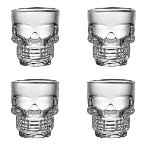 Conjunto 4 Copos de Dose em Vidro 42ml — Design Especial Decorativo