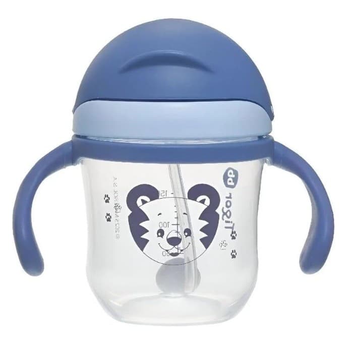 Copo de Treinamento com Alças e Canudo de Silicone - Tigor T. Tigre AZUL