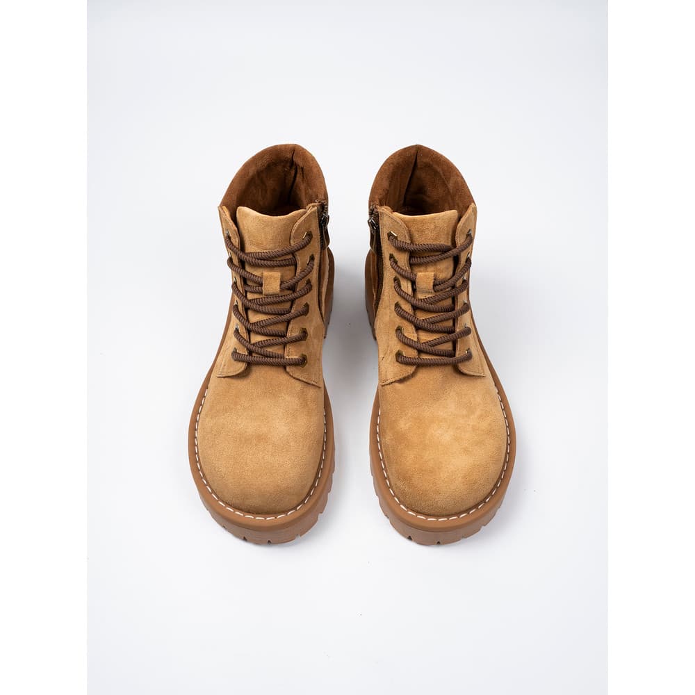 2026 novo produto botas ruibarbo Retro camurça Martin botas masculinas primavera de sola grossa meados de topo botas cur