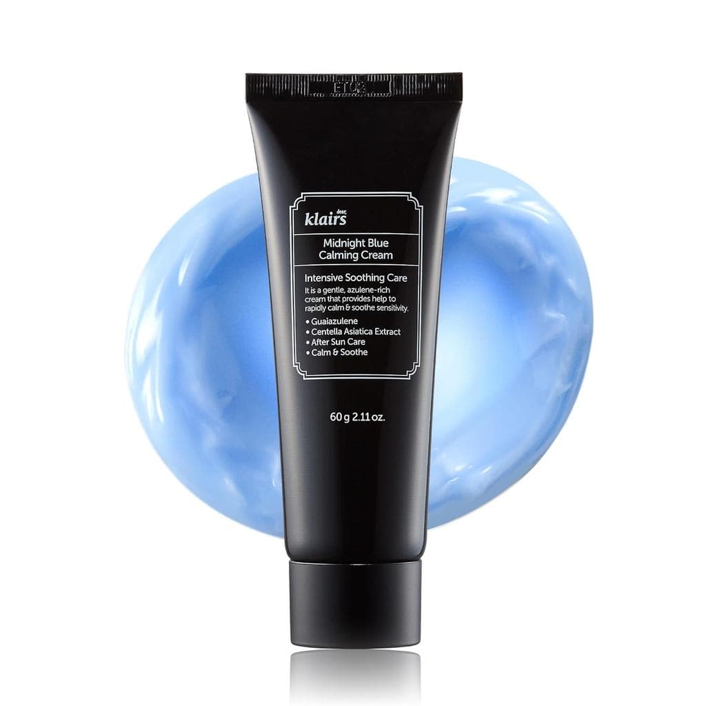 Creme Calmante Azul Meia-Noite DearKlairs |   Hidratante Facial para Alívio da Vermelhidão, Guaiazuleno, EGF e Ceramida,