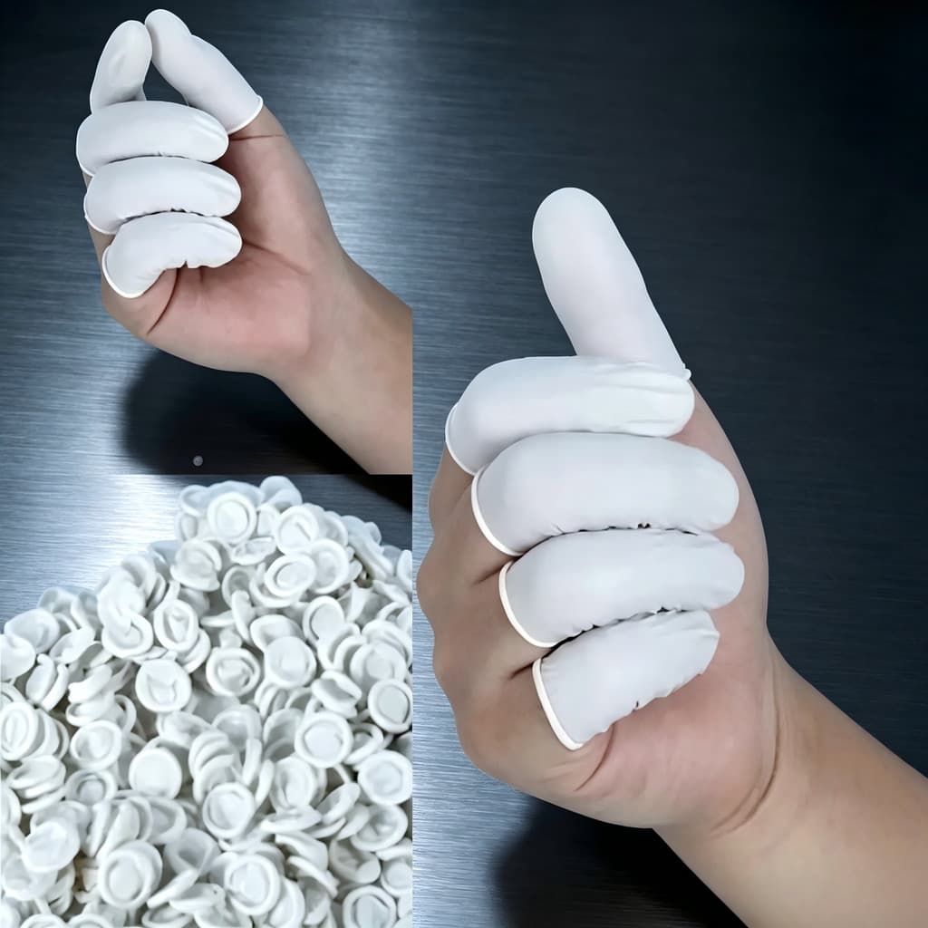 50 Dedeiras Descartáveis Latex Luva Proteção Dedos-B001
