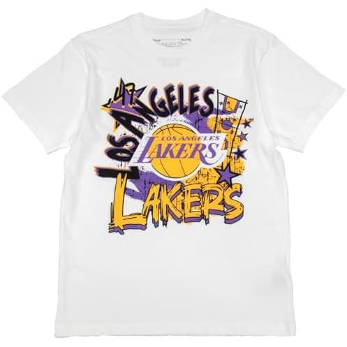 Camiseta Masculina Feminina Oversized Estampa Los Angeles Lakers Grafite Estilo Street Star Logo Bola Basquete