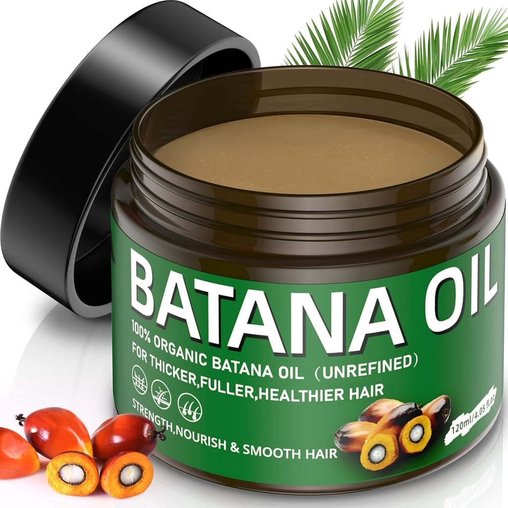 Óleo de Batana Cru para Crescimento Capilar 100% Cru e Puro, Óleo de Batana Não Refinado Dr. Sebi Orgânico, Previne a Qu