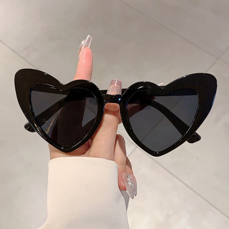 Transfronteiriço novo estilo europeu americano na moda pêssego coração amor óculos de sol influenciador mesmo estilo mod