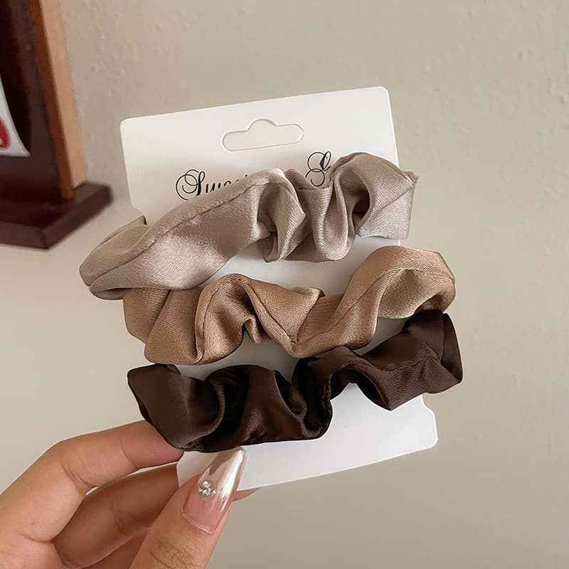 Laço de cabelo feminino de cetim de alta qualidade, laço de cabelo de alta elasticidade, faixa de borracha durável, grav