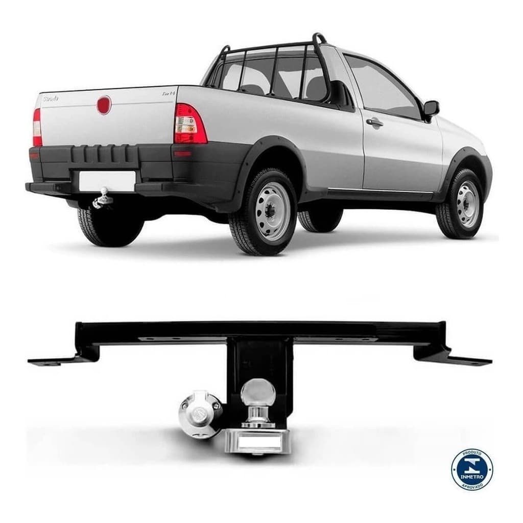Engate de Reboque Fiat Strada 1996/2013 Carga 450Kg fixação ORIGINAL  Rabicho