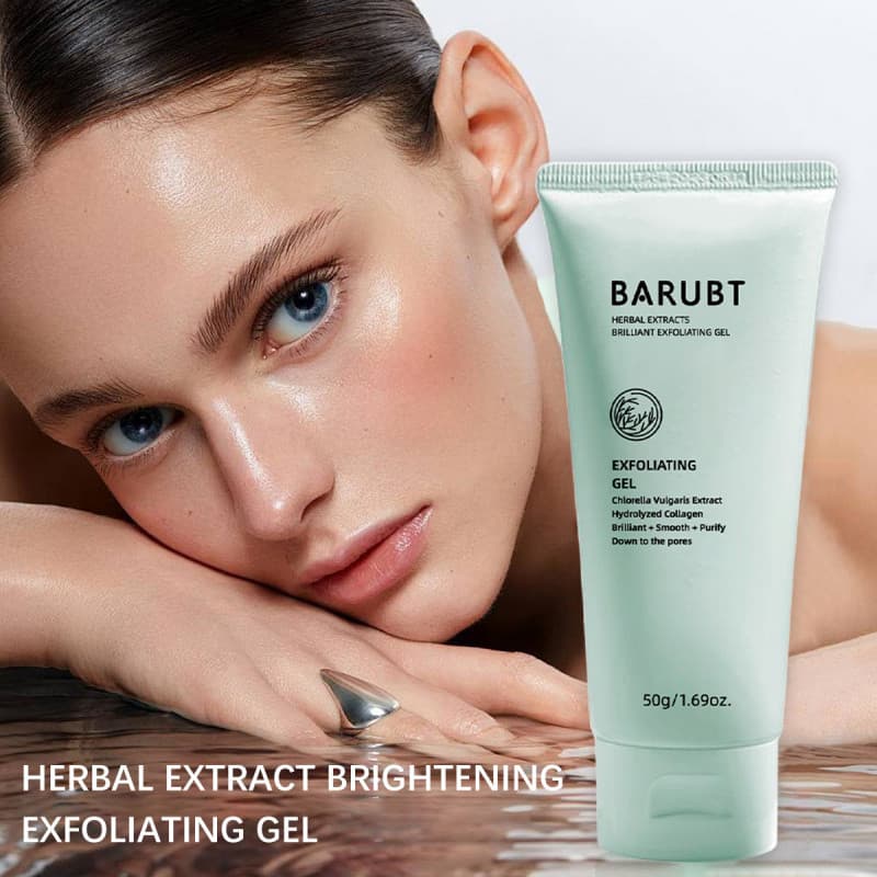 BARUBT Gel Esfoliante de Ervas Profundo Suave Limpeza Pele Hidratante Gel Iluminador 50g