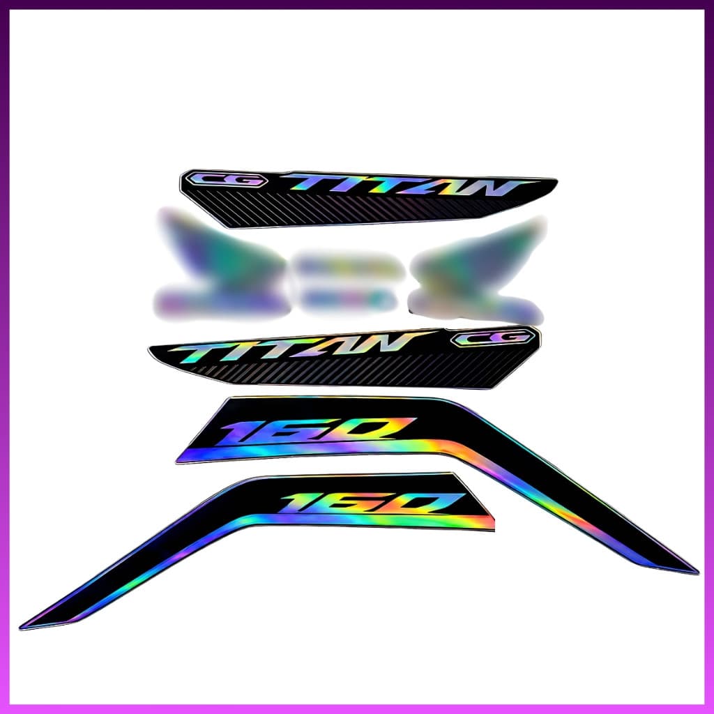 Adesivos Holográficos Titan 160 2022 até 2024 – Alto Brilho Premium e Visual Moderno