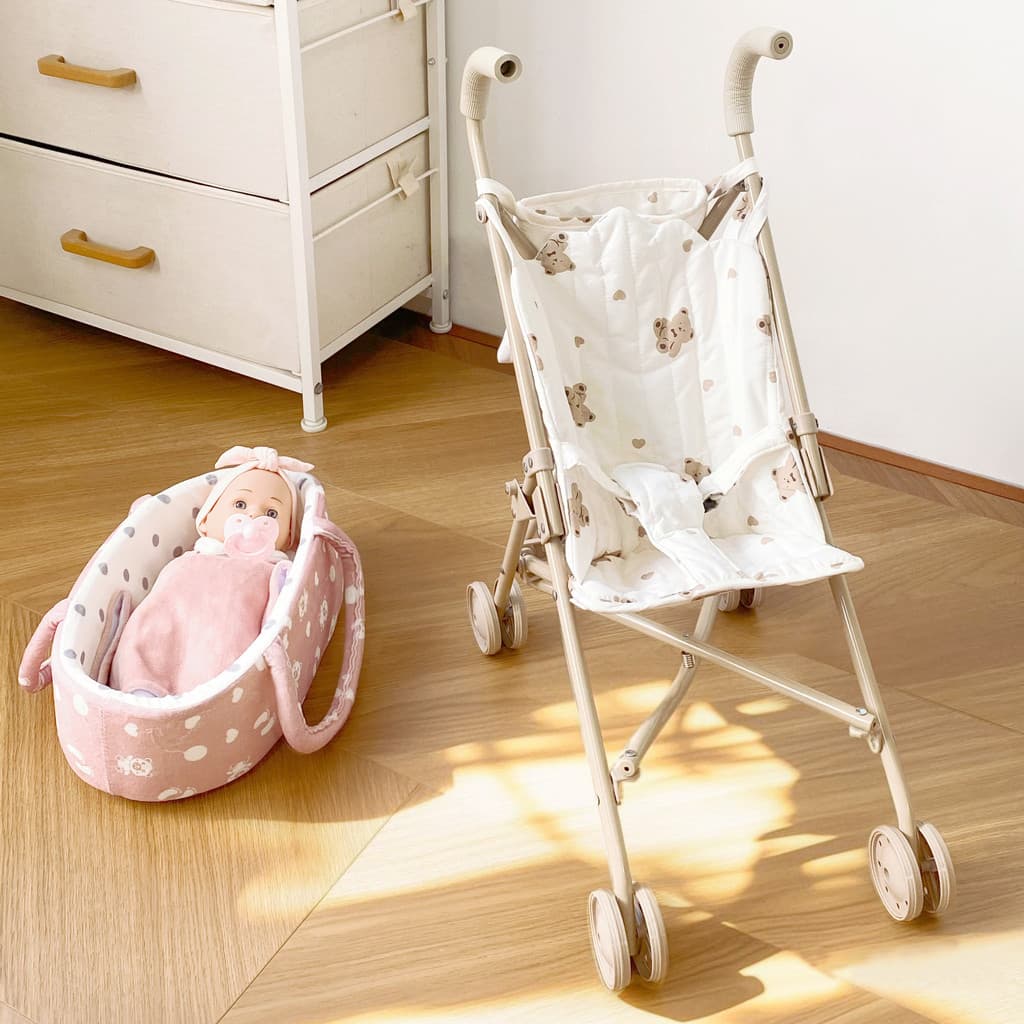 Coreia coreana ins carrinho de brinquedo infantil menina brincar casa simulação com boneca presente de aniversário do be
