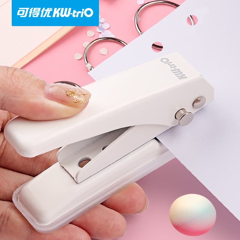 Perfurador Multifuncional de Furo Único Kodeyou 919, Material Escolar Manual Portátil para Papel A4 V4I5