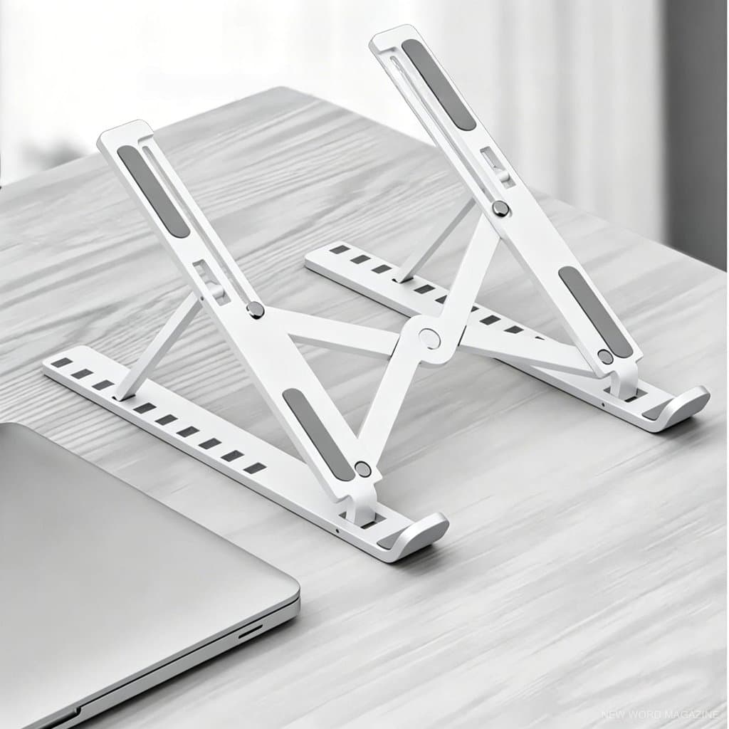 1 Pc Suporte para Notebook Ajustável Ergonômico Preto e Branco Dobrável Melhor Resfriamento Postura