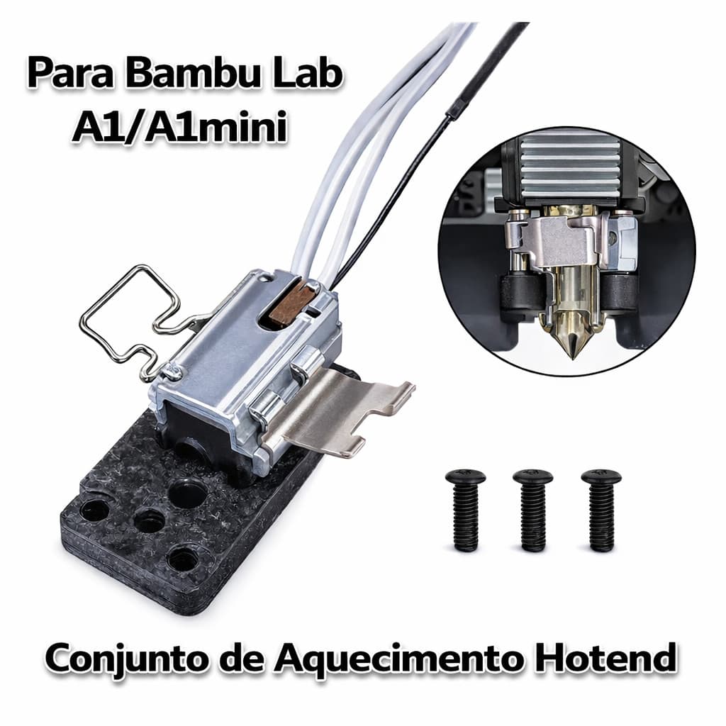 Kit de Montagem de Aquecimento para Impressora 3D Bambu Lab A1/A1 Mini Hotend