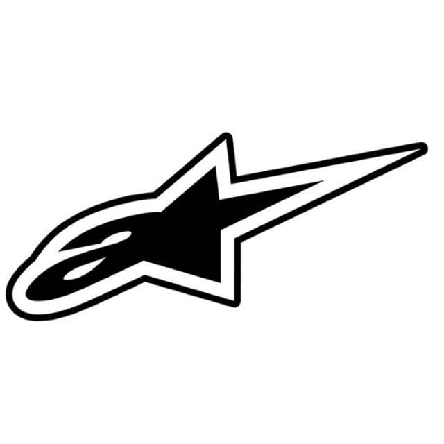 Adesivo Alpinestars para Carro Moto Bicicleta Capacete Decorativo 7x3 cm