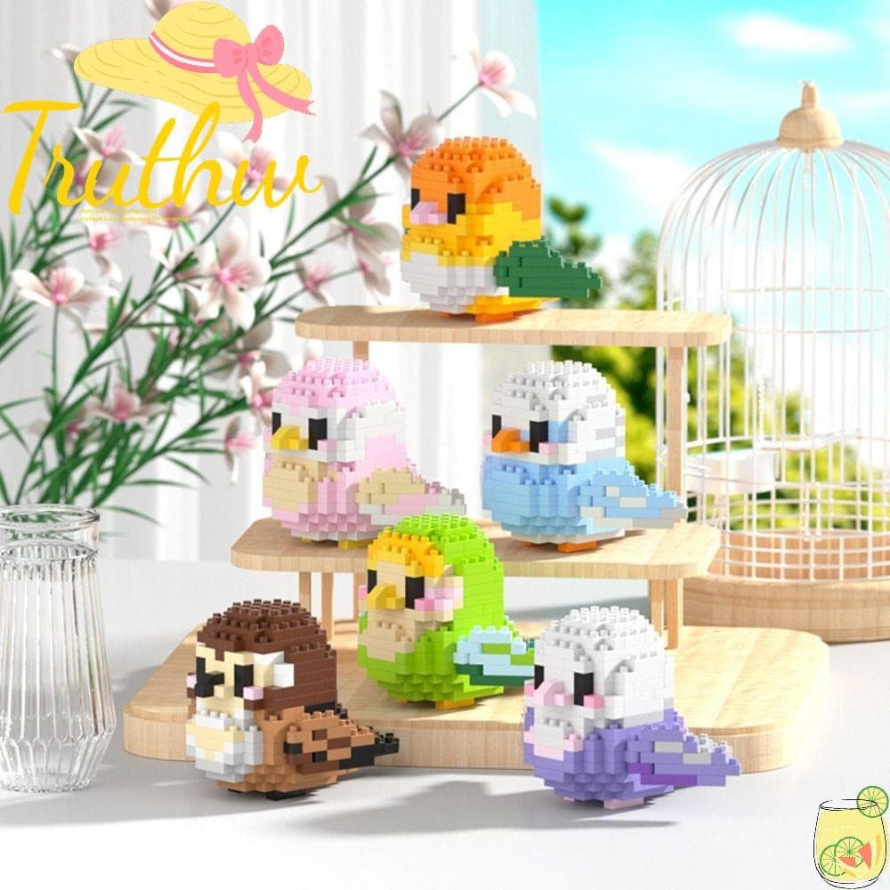 Blocos De Construção De Micropartículas De Pássaro TRUTHW , Conjunto De Pássaros Pequenos DIY , Fofo