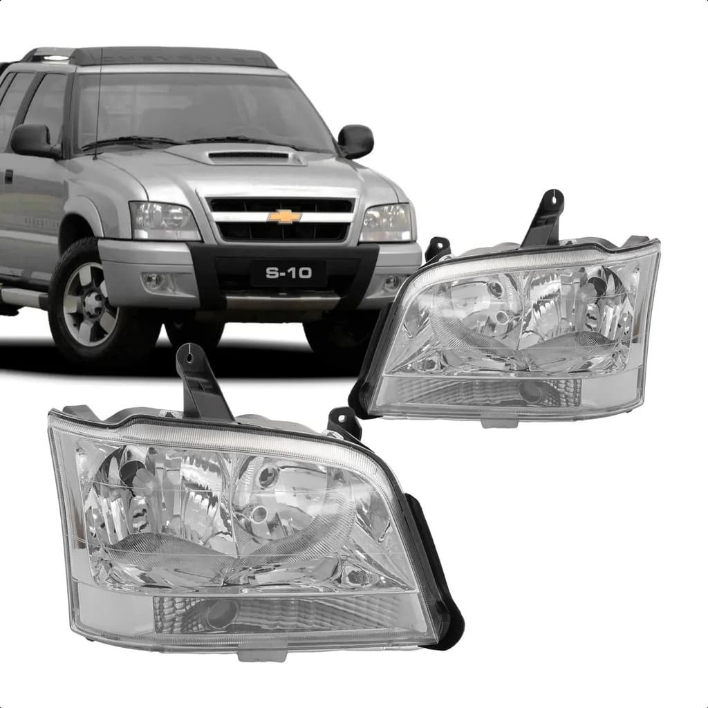 Farol S10 2001 2002 2003 2004 05 06 07 08 09 10 11 Cristal