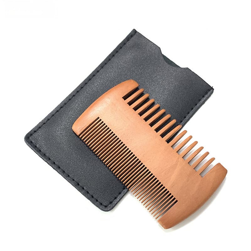 Escova antiestática para barba, ferramenta de cuidado da barba masculina de dupla face estilo bolso KYOT