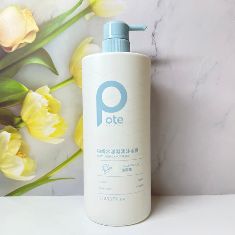 Garrafa fragrância hidratante Gel de banho nutritivo rejuvenescedor hidratante desengordurante fragrância de longa duraç