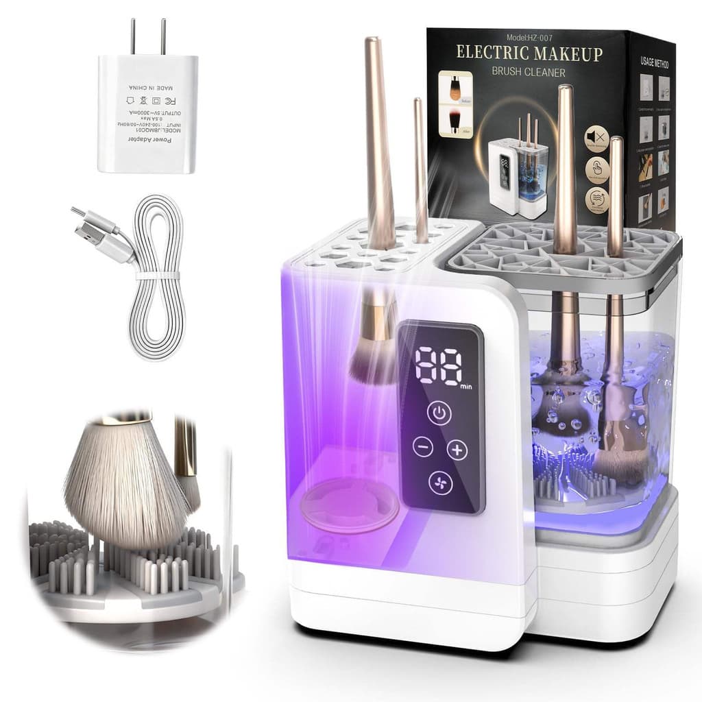 Cross-Border profissional 5 em 1 escova de maquiagem elétrica secador de limpeza USB Plug-in tela de toque ferramenta de