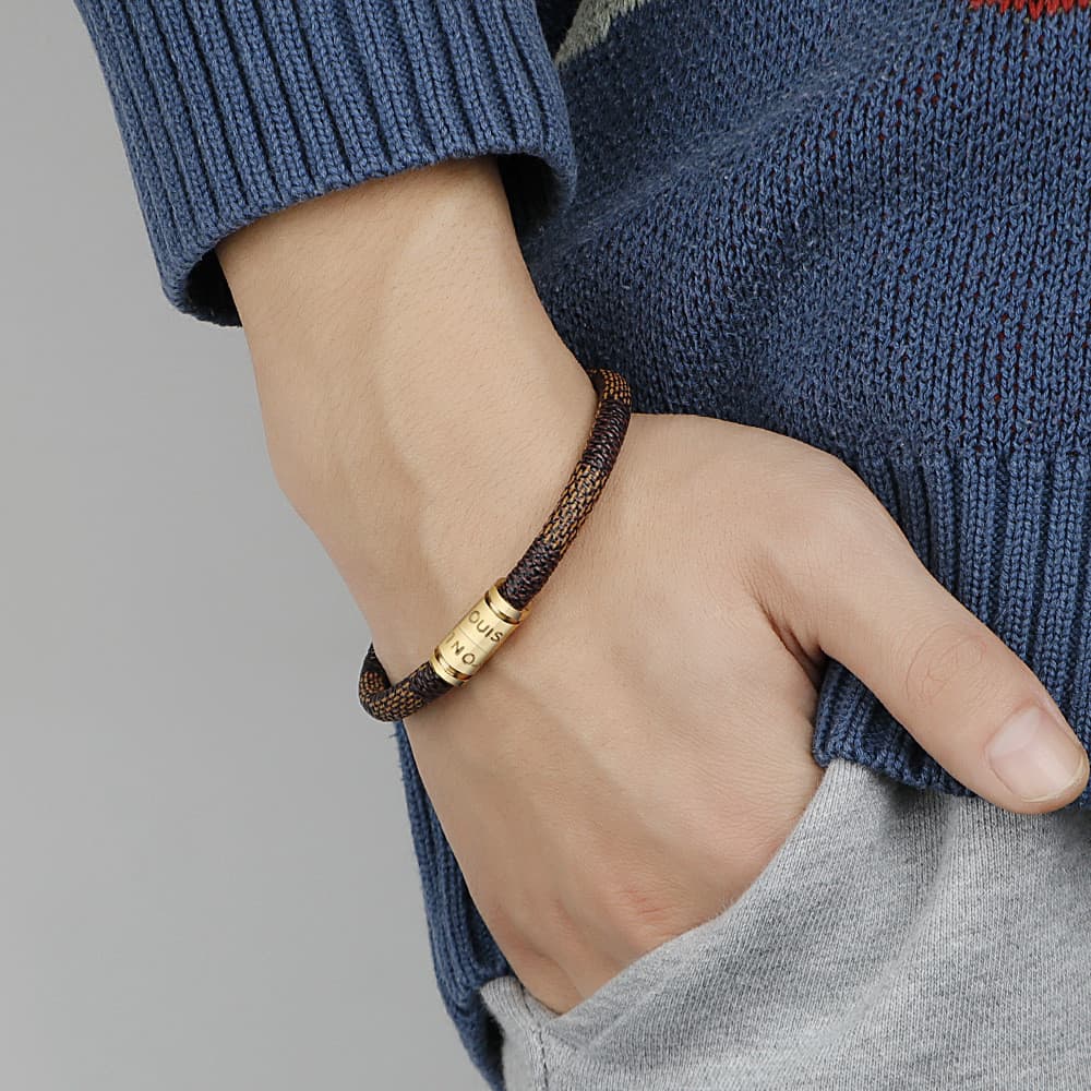 Estilo europeu americano titânio aço corda pulseira fivela magnética masculino feminino golpe