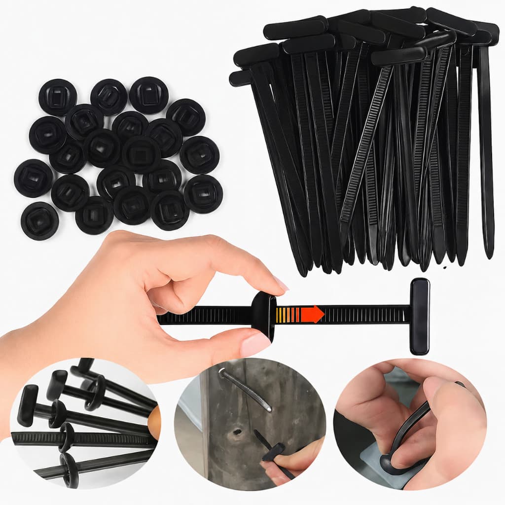 Kit Enforca Gato Abraçadeira de Nylon Presilhas Automotivas Fivela Nylon Fita Auto Travante para Uso Universal