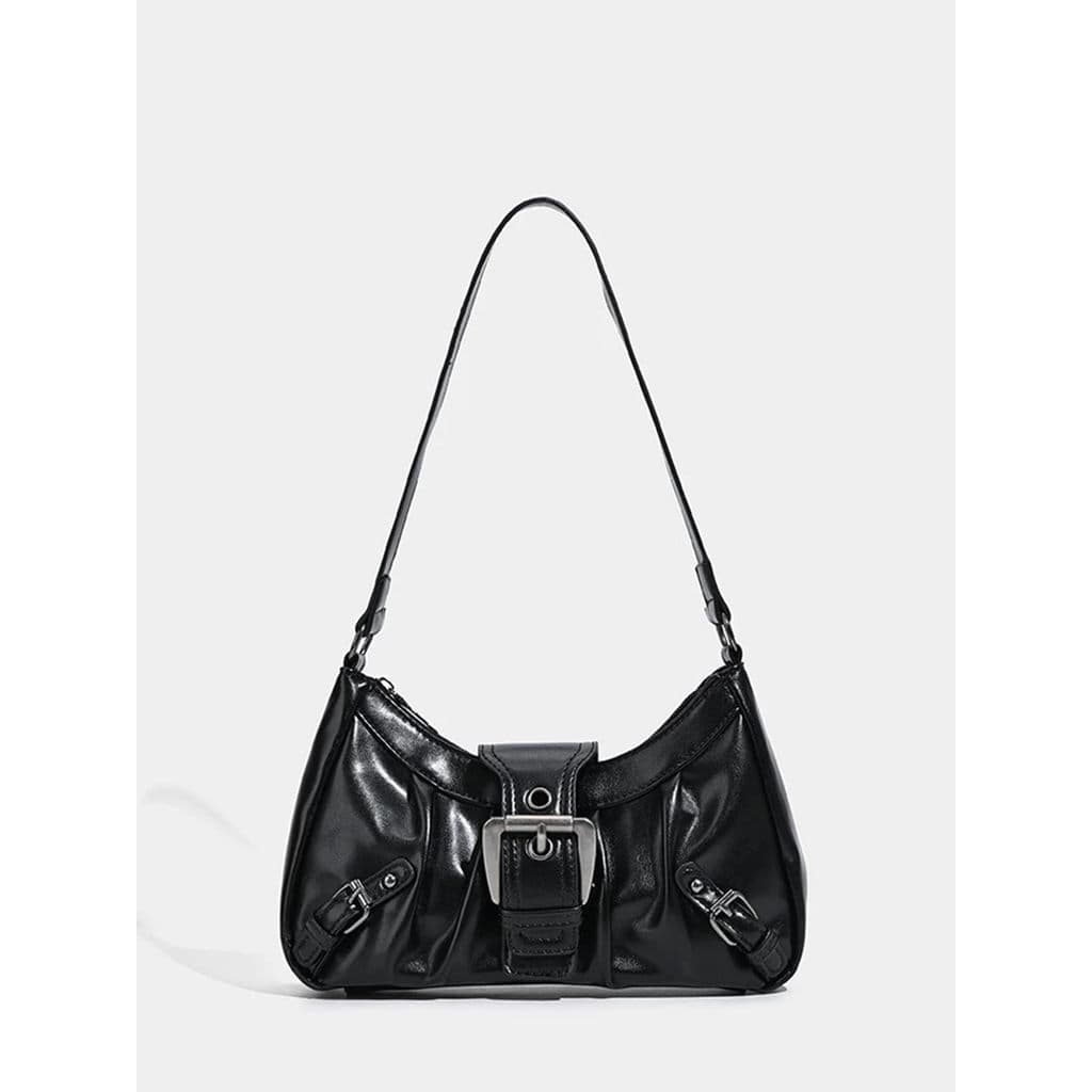Bolsa bolsa transversal feminino Francês High-End All-Match portátil bolsa de ombro novo estilo angustiado Y2K Punk moto