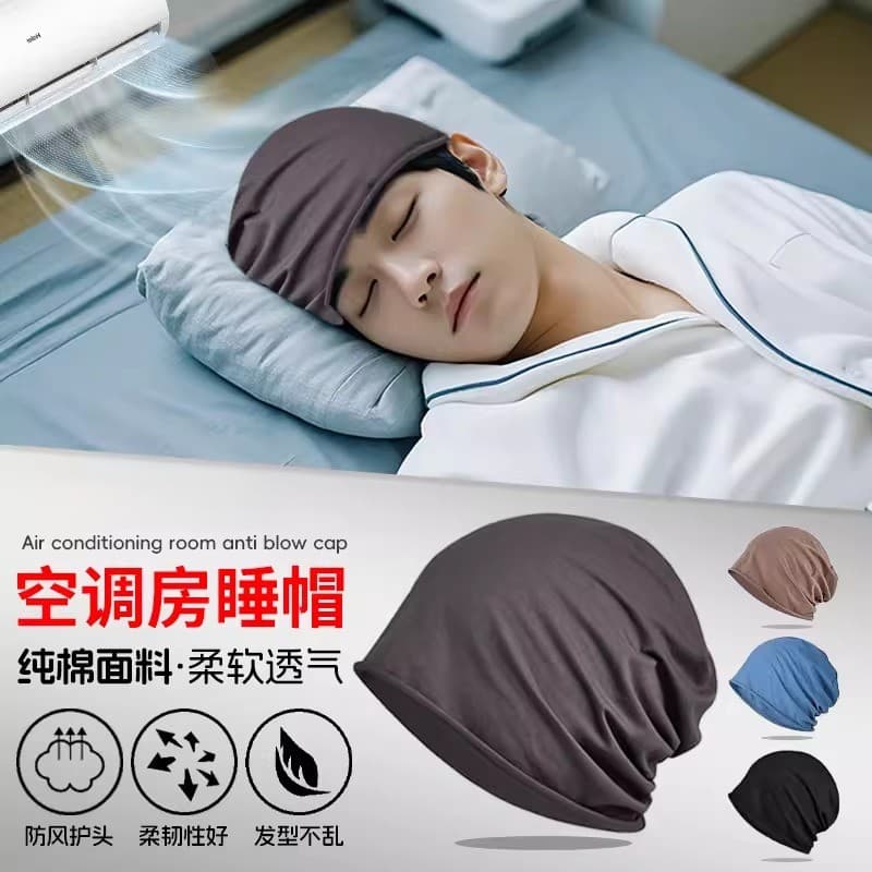 Chapéu de sala de ar condicionado primavera verão estilo fino algodão noite Night Nightcap estilo masculino à prova de v
