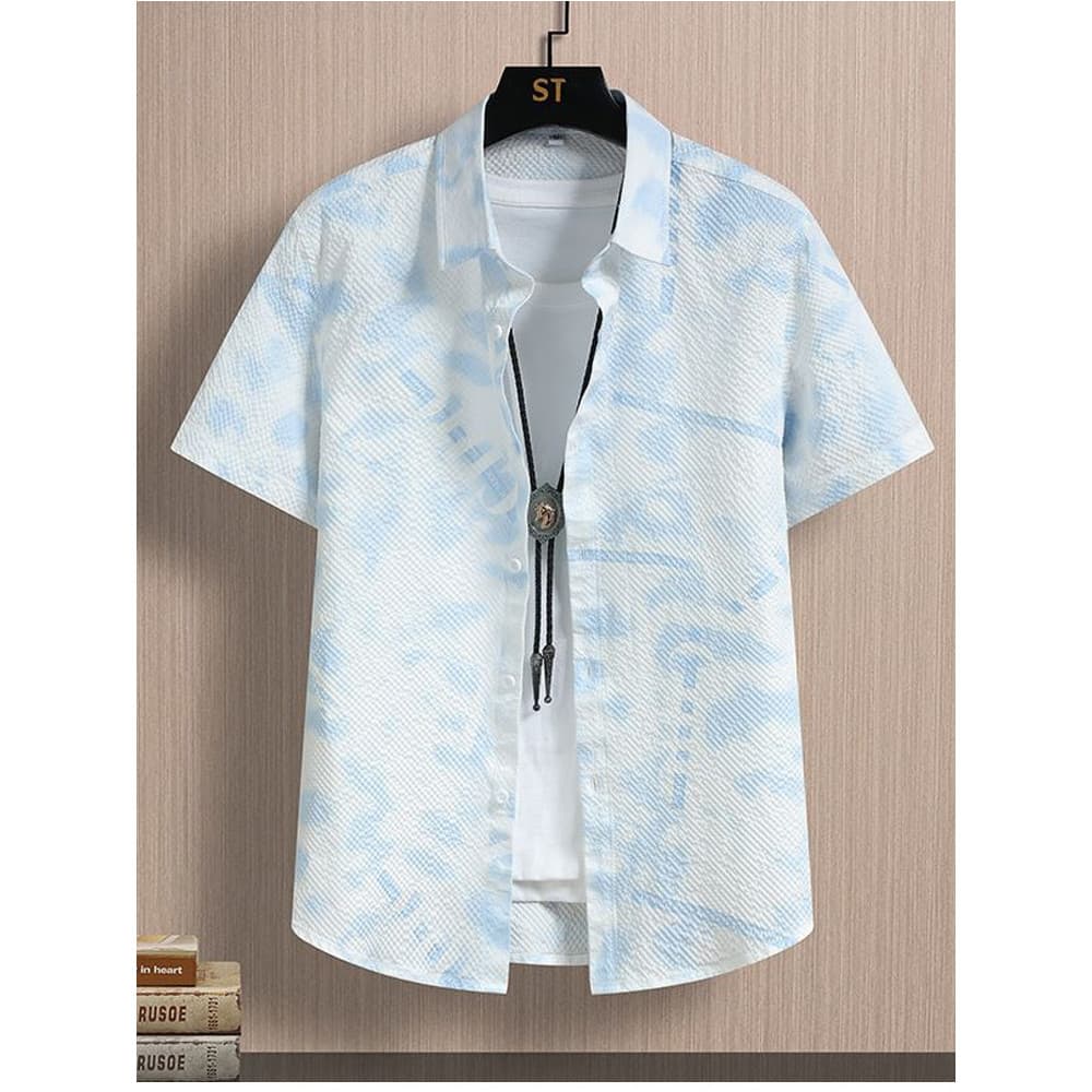 Verão casual roupas masculinas moda camisa Design na moda Seersucker estilo de venda quente rufião bonito xadrez camisa