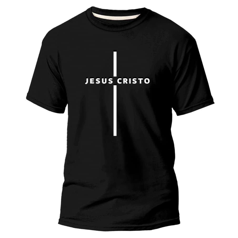 Camisa Camiseta Jesus Cruz Logo Unissex Religiosa Evangélica 100% Algodão f181