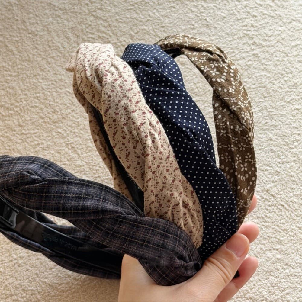 Moouga/Retro pentear torção algodão linho bandana suave durável baixa chave All-Match diário bandana Hairpin acessórios