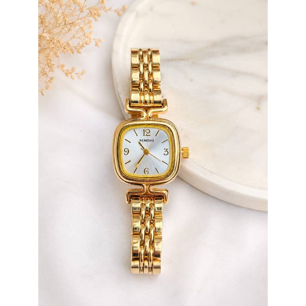 Relógio Feminino Remosu Quartzo Quadrado Luxo Estilo Elegância Moda Feminina Para Presentear