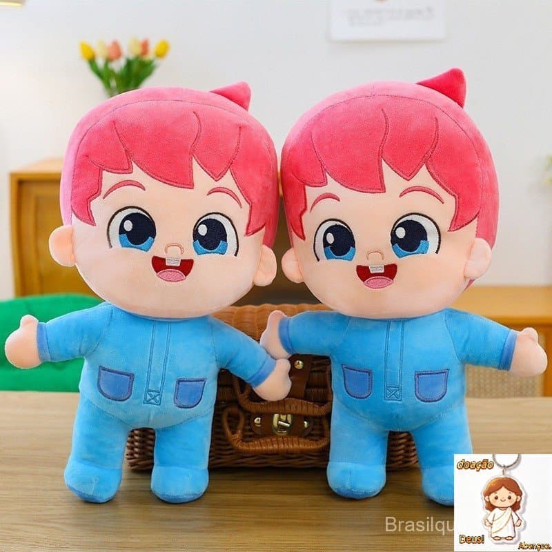 [Oferta Especial Em Estoque] Boneca De Pelúcia Bebefinn De 40 Cm-Brinquedo Macio Plushie Infantil Fofa Travesseir